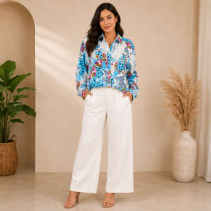 Blue Floral Shirt