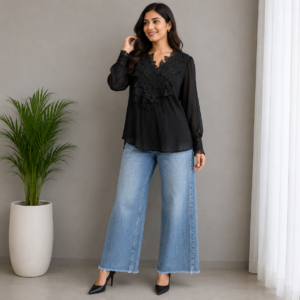 Black Designer Top