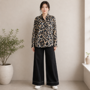 Leopard Print Rayon Shirt